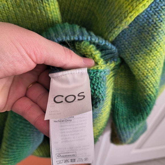 COS Green Ombre Striped Turtleneck Sweater - Picture 3 of 7